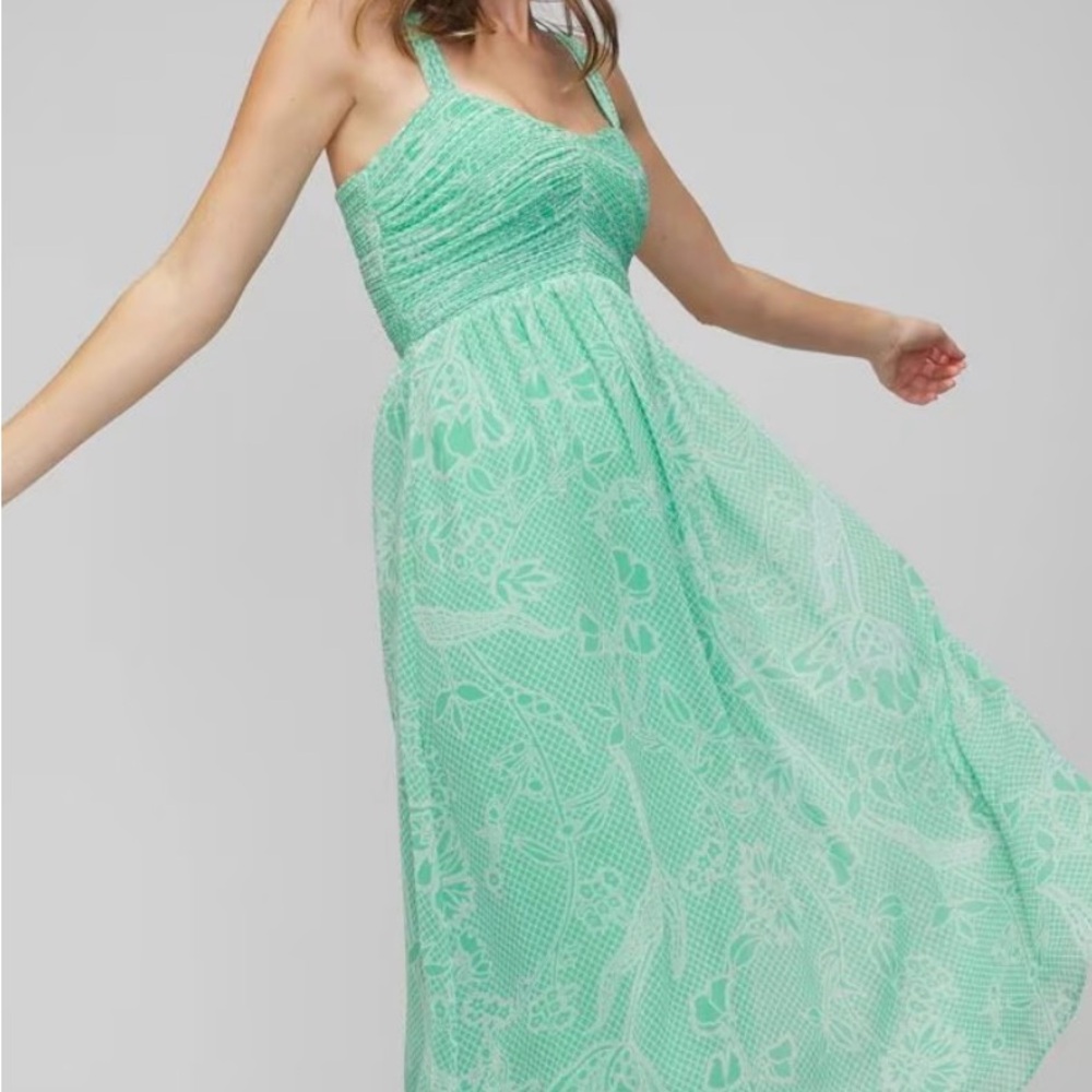 White House black market green dress